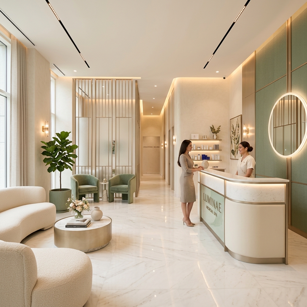 High-end medical spa lobby